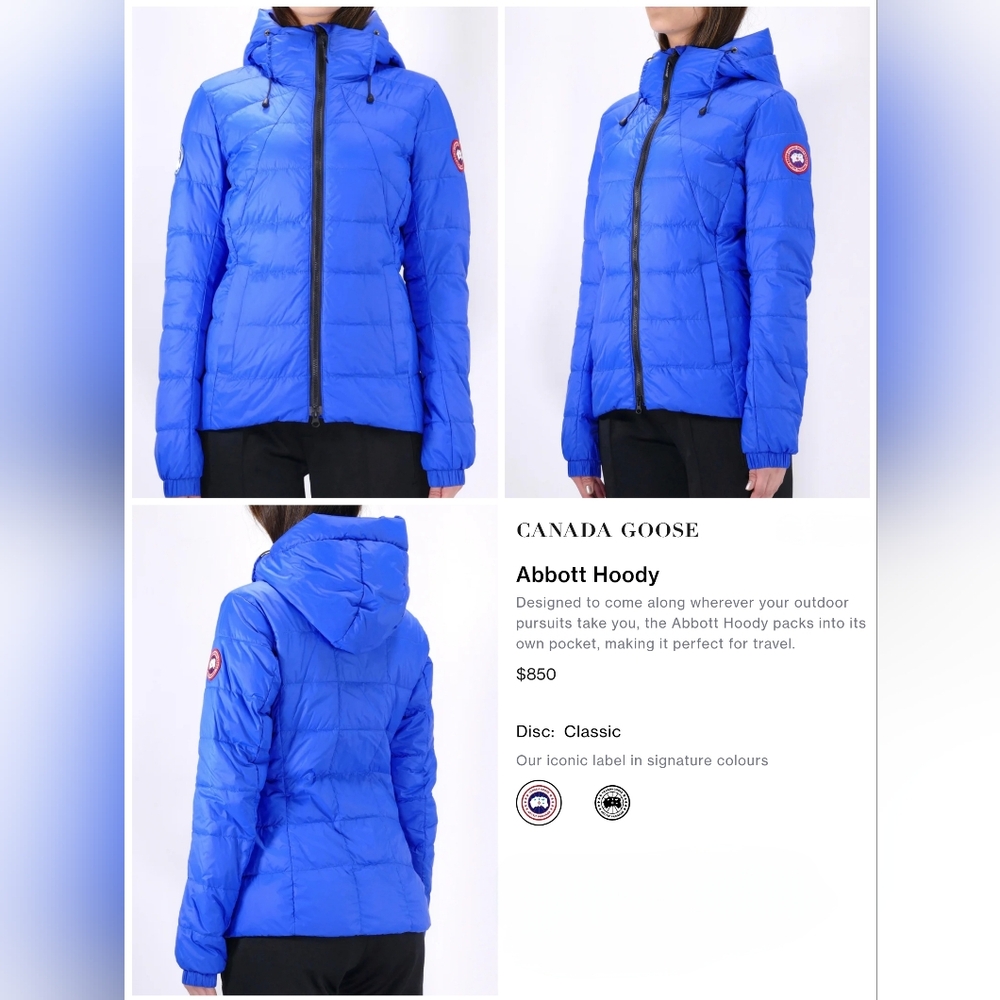 NWT Canada Goose Abbott Hoody Lightweight Down Jacket XS